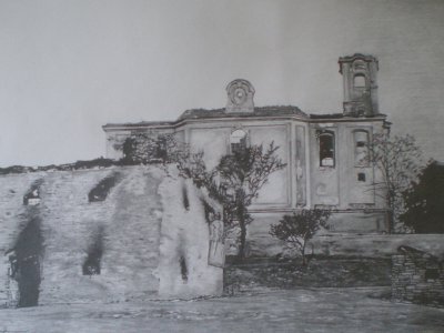 Červen 1942, Vypálený kostel v Lidicích