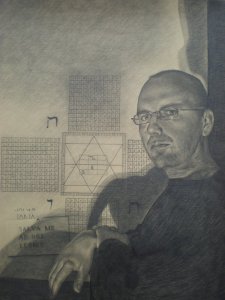 Autoportrét s Enochiánskou mapou